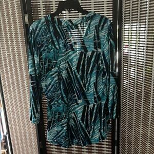 Abstract Blue Women's Top, never worn